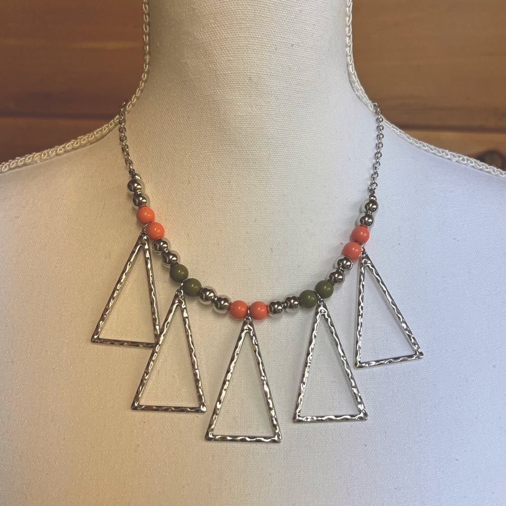 Geometric Silver Necklace